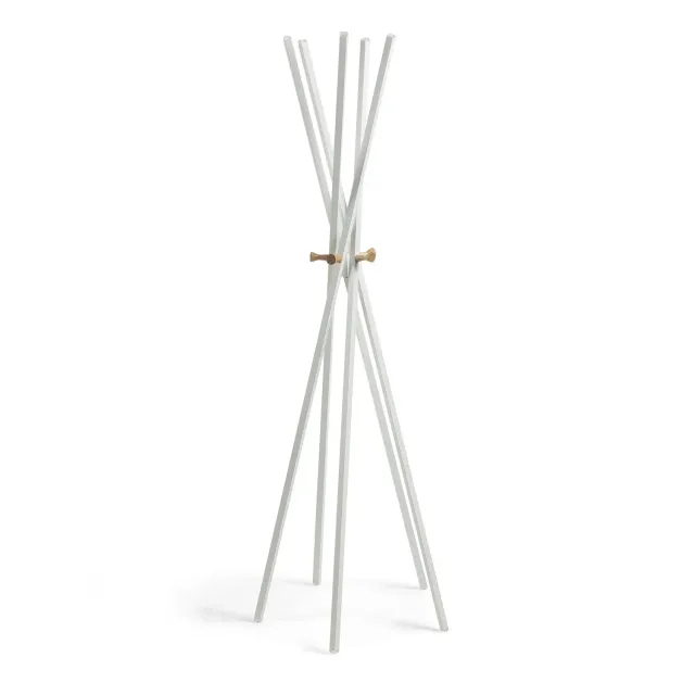 Kave Home Chelsey Garderobe 170 cm weiß Stahl Holz