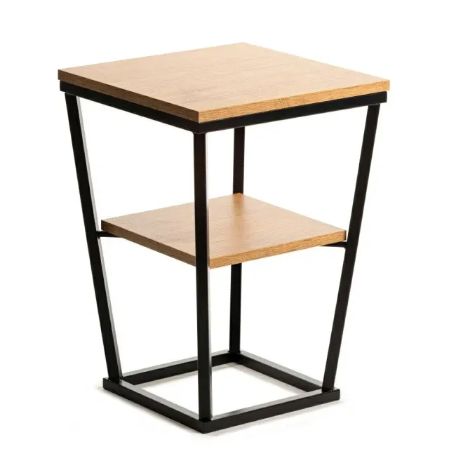 HOWHOMELY EXPAND Nachttisch 40 x 40 cm Loft Metall MDF