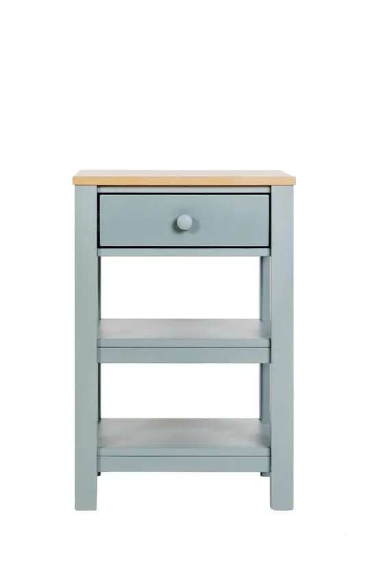 Kundler Home Butcher Block Schlüsseltisch Grau mit Schublade