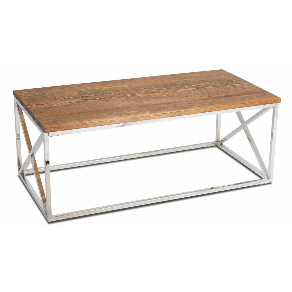 HOWHOMELY Nelja Beistelltisch Silber Glas