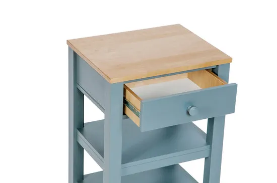 Kundler Home Butcher Block Schlüsseltisch Grau mit Schublade