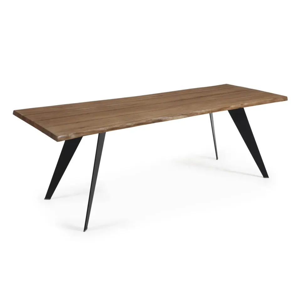 Kave Home Esstisch Eiche antik 220x100 cm schwarz