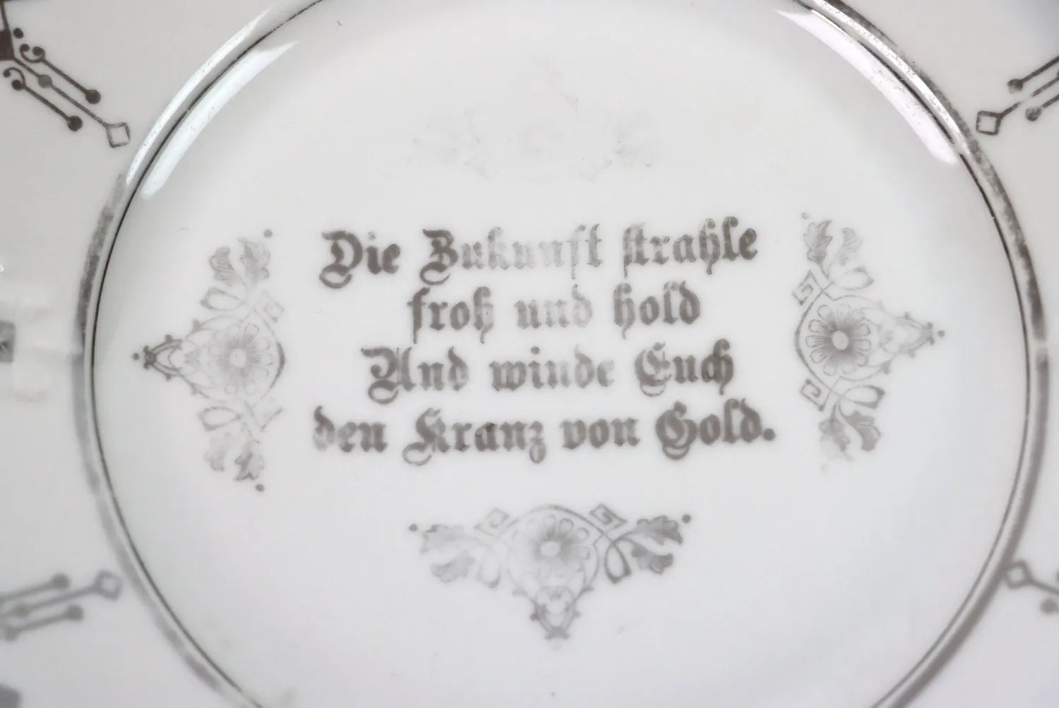 Mon Ami(e) Vintage Jubiläumsteller zur Silberhochzeit Jugendstil