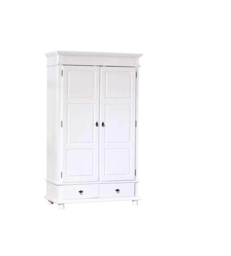 Inter Link Danz Kleiderschrank weiss 116 cm Kiefer massiv