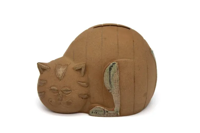 Mon Ami(e) Vintage Spardose Katze braun Keramik