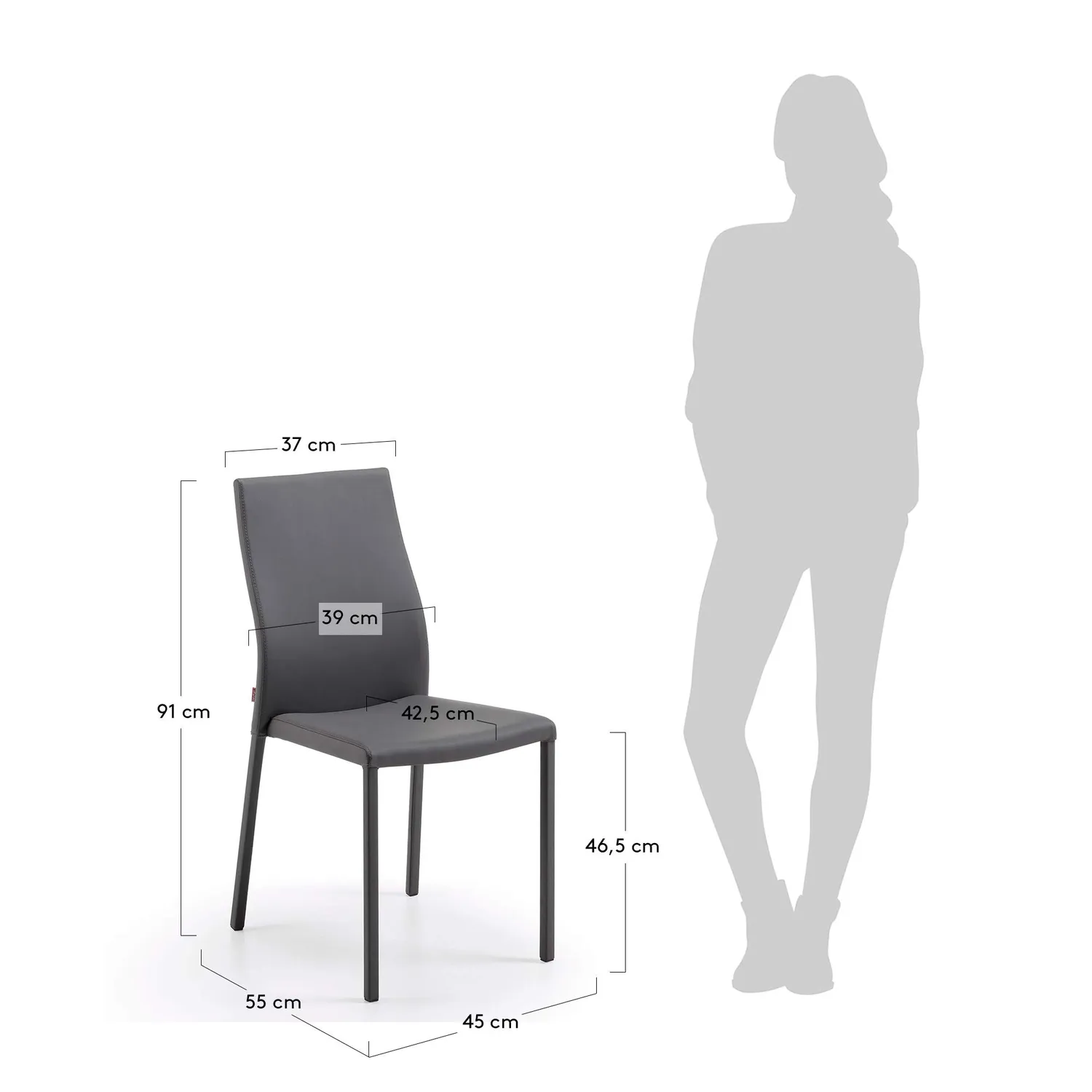 Kave Home Abelle Esszimmerstuhl Kunstleder