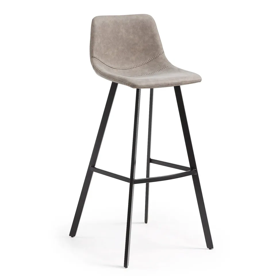 Kave Home Alve Barhocker Kunstleder mit Lehne