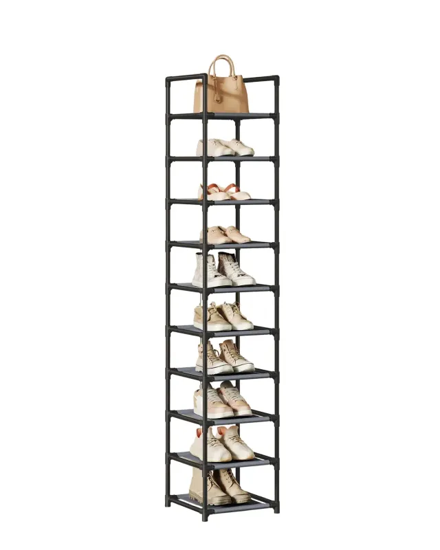 In And OutdoorMatch Schuhregal Metall Grau 33x33x173 cm