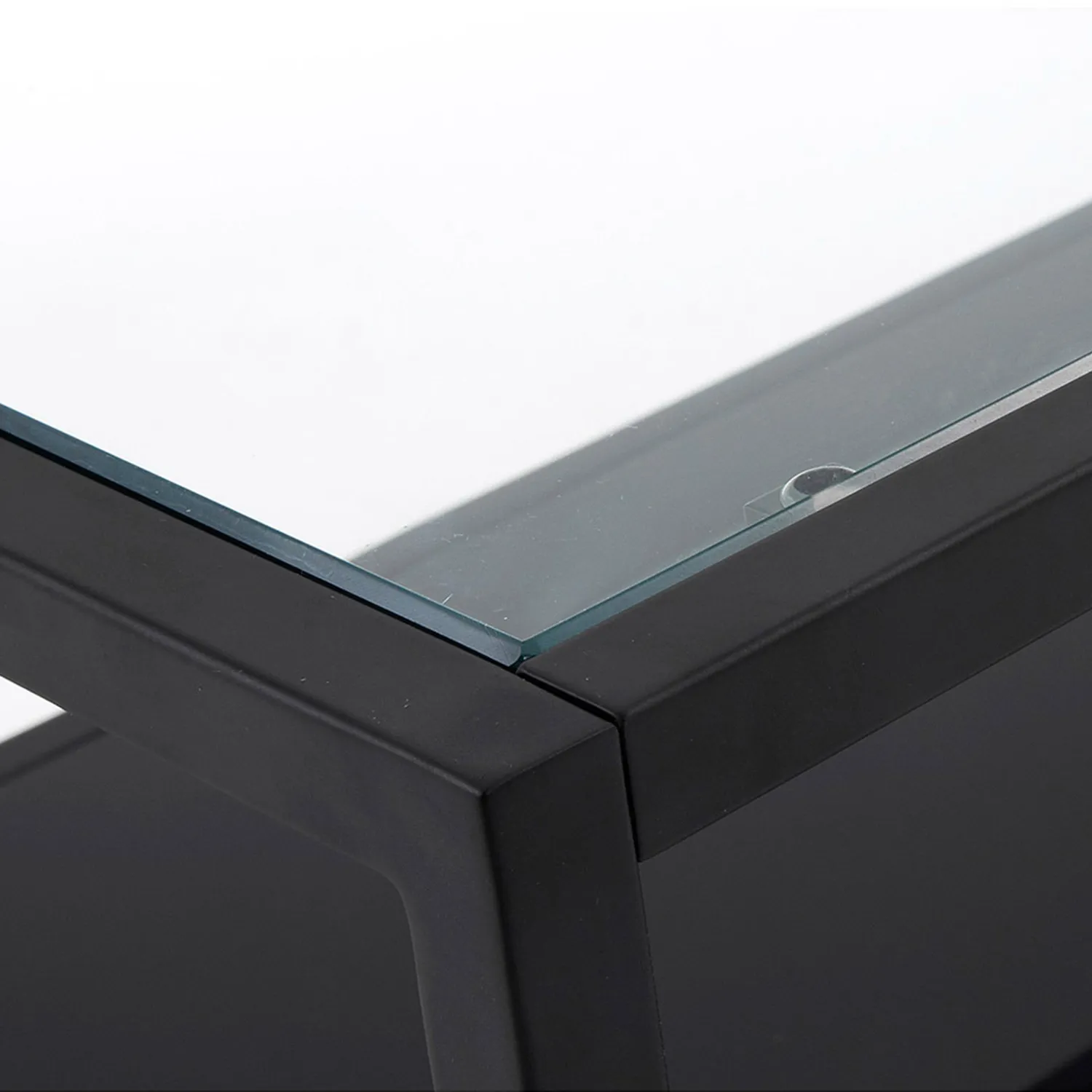 Kave Home Blackhill Couchtisch Glas Stahl