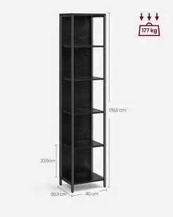 In And OutdoorMatch Bücherregal mit LED 6 Fächer Stahl