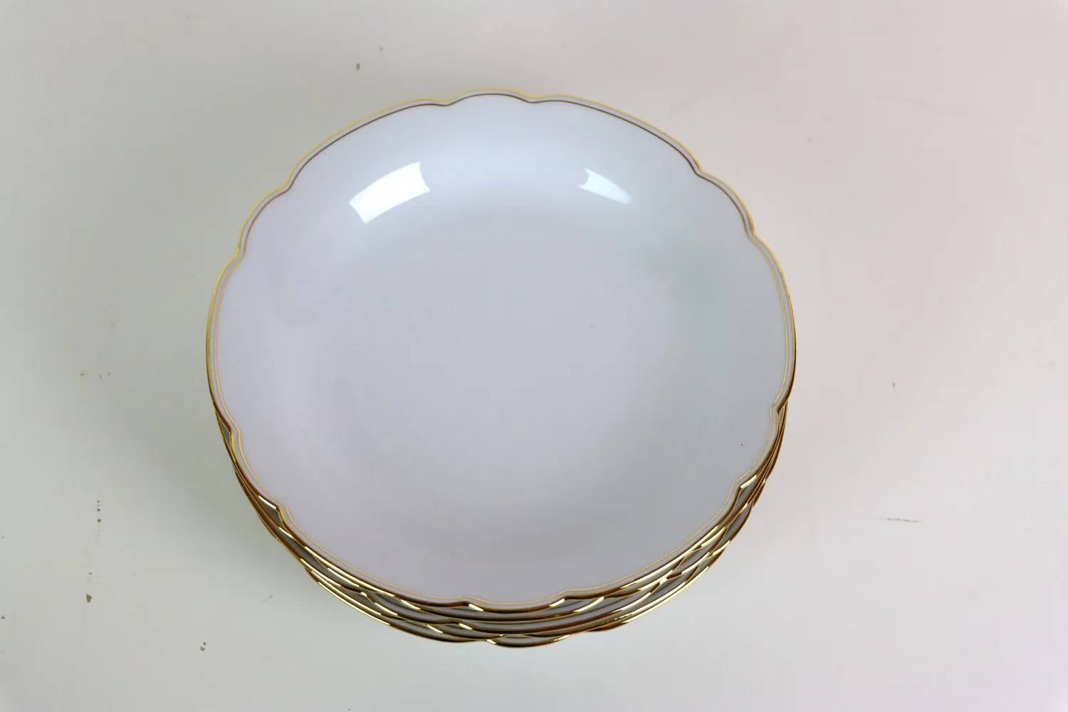Mon Ami(e) Vintage Suppenteller Porzellan Goldrand 22,5 cm