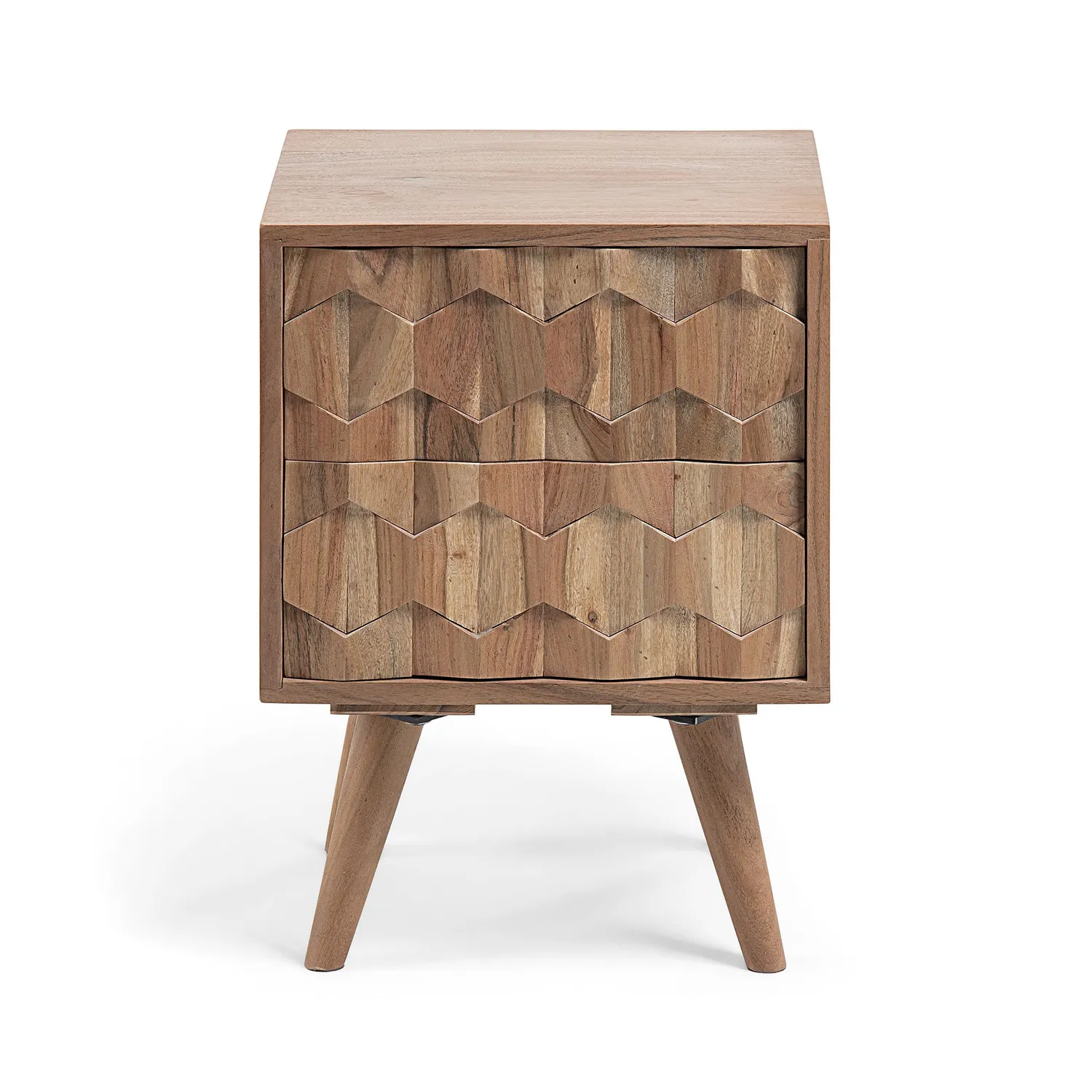 Kave Home Khaleesi Nachttisch Akazie 40x55 Natur