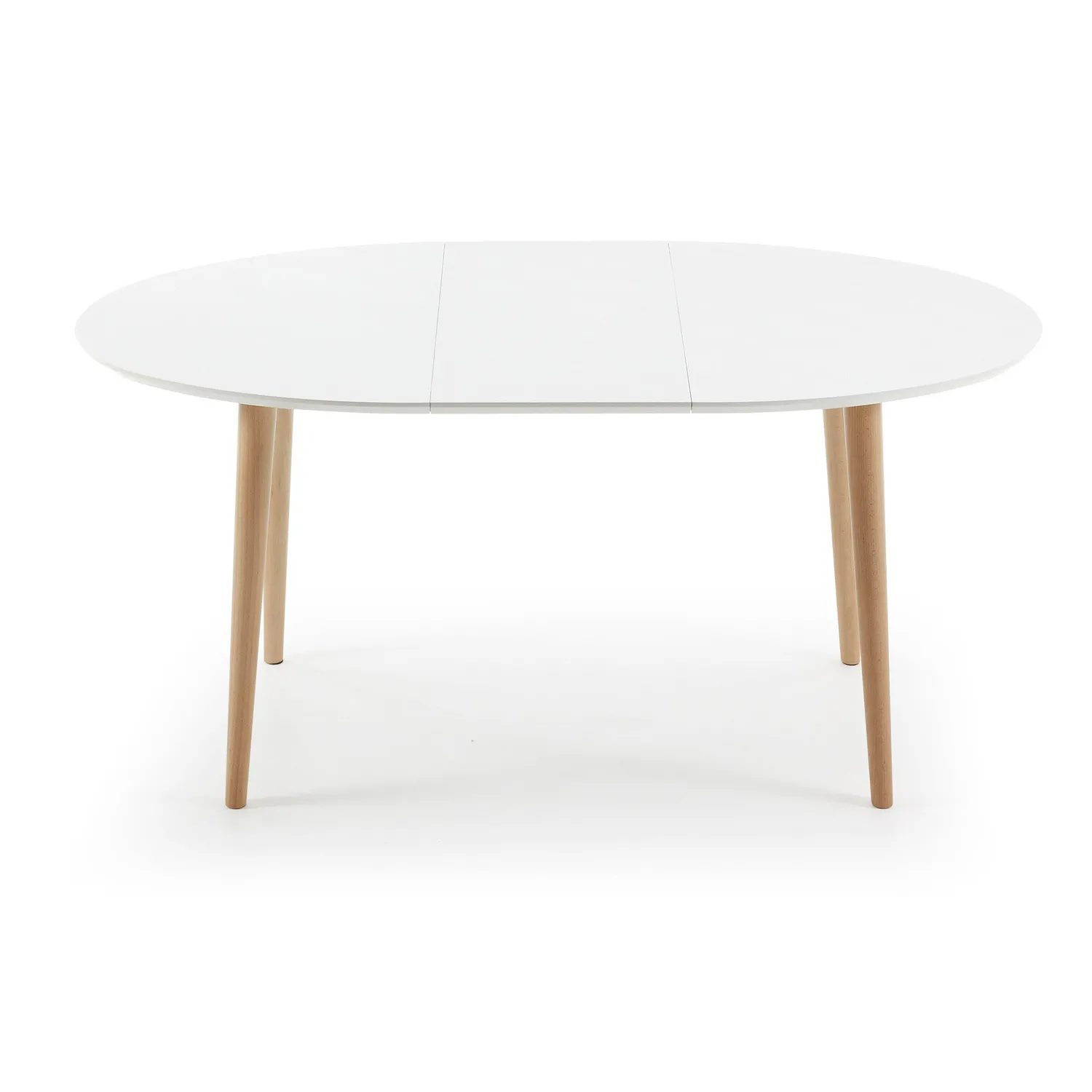 Kave Home Oakland Ausziehtisch oval weiß 120–200 cm