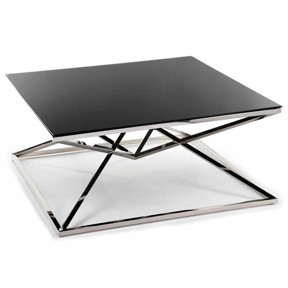 HOWHOMELY Diamanto Beistelltisch Glas