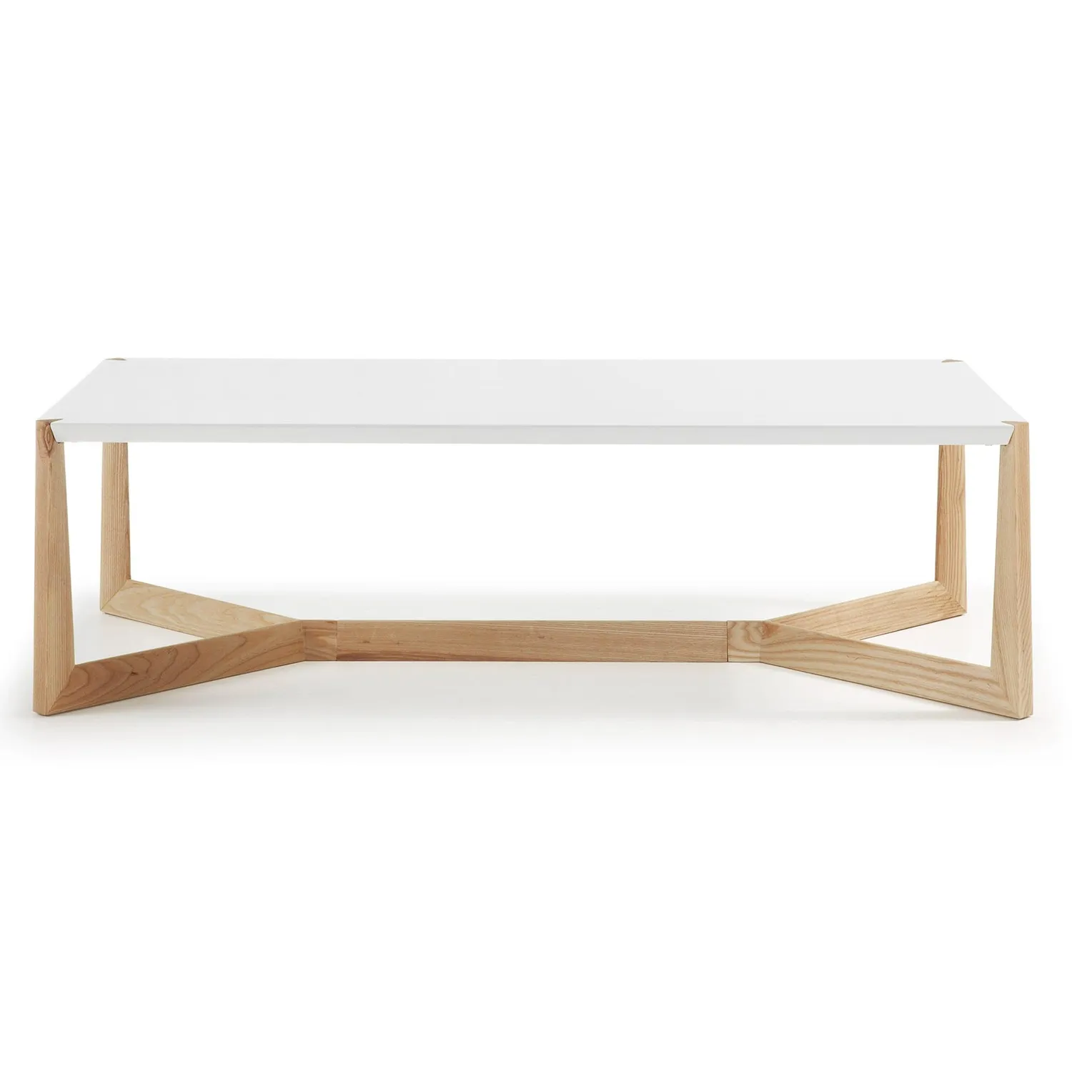 Kave Home Wave Couchtisch weiß 120x60 cm Esche