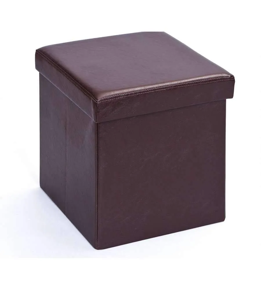 Inter Link Faltbox Sitzhocker Braun 38x38x38 cm