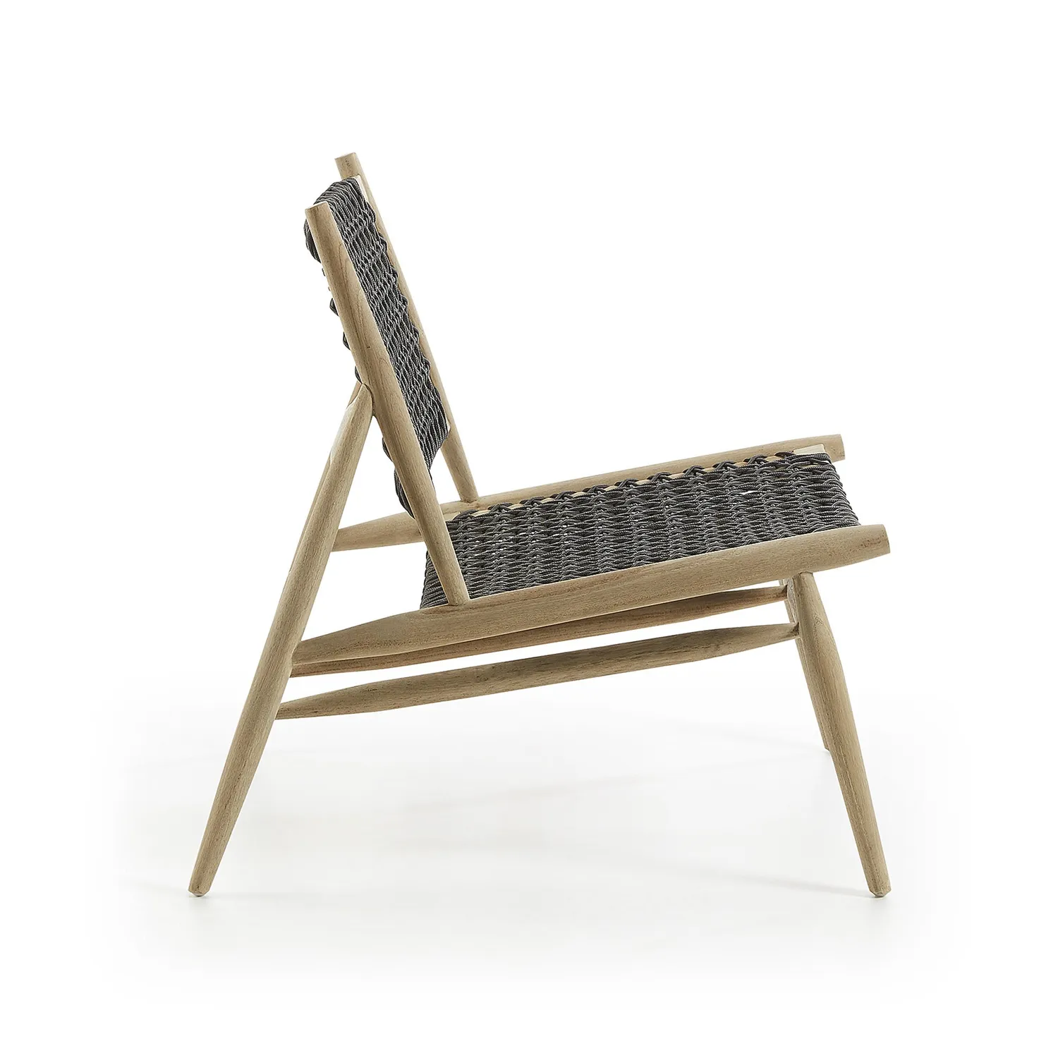Kave Home Unique Sessel Teakholz grau natur
