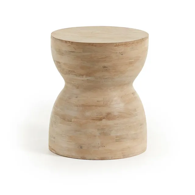 Kave Home Mazy Beistelltisch Ø 40 cm Mangoholz rund