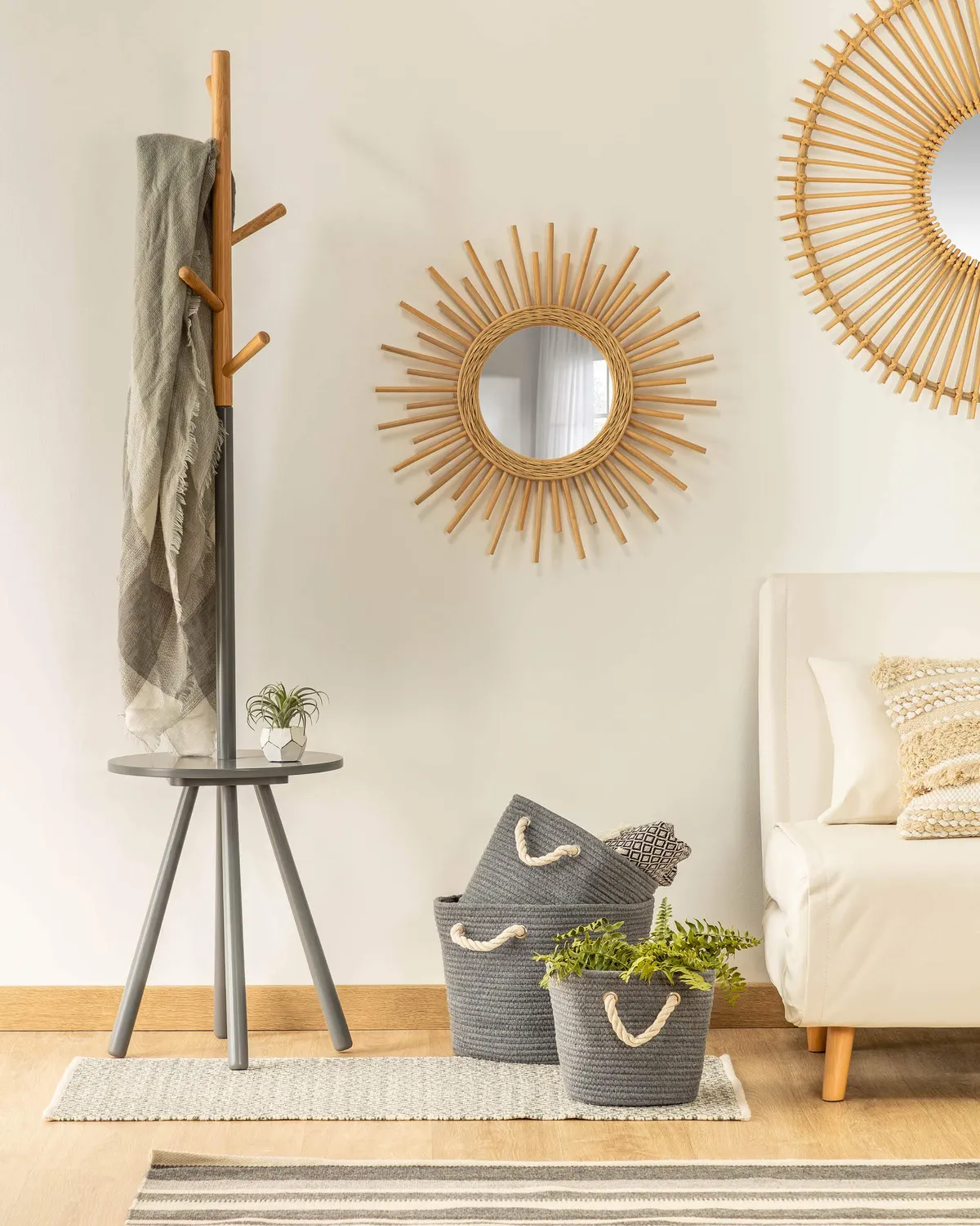 Kave Home Nerb Garderobe grau 40 x 170 cm Holz