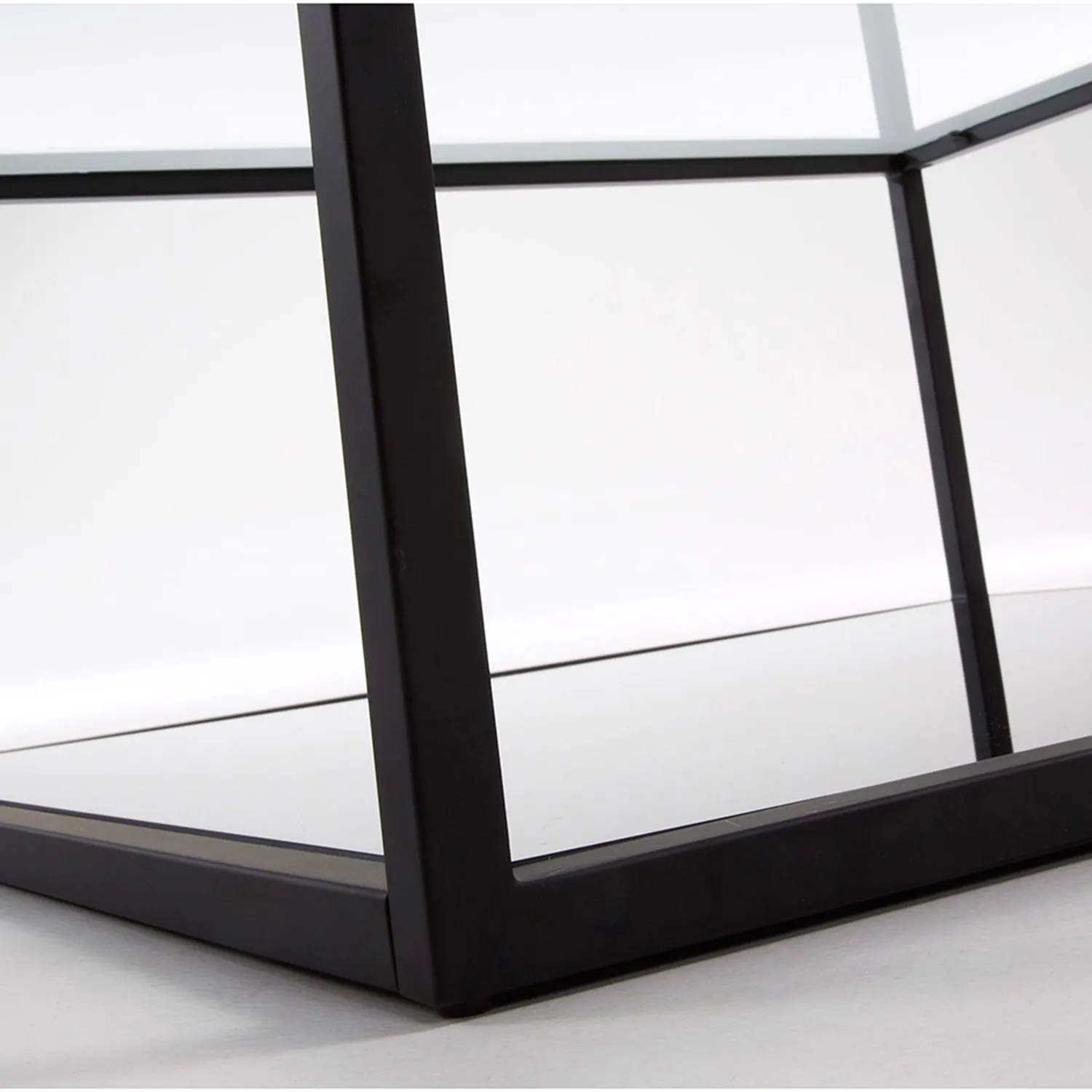 Kave Home Blackhill Couchtisch Glas Stahl