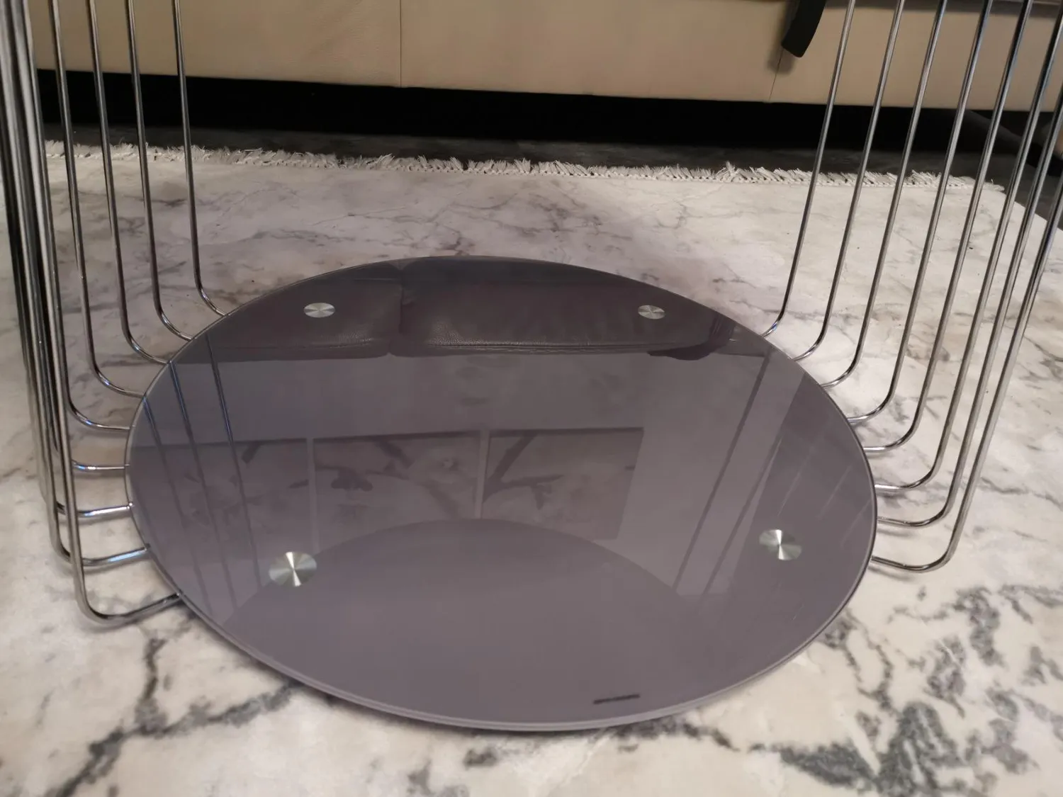 Inter Link Rivoli Couchtisch Glas Metall