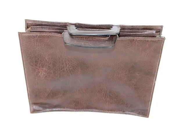 Mon Ami(e) Vintage Aktentasche aus Leder braun mit Innentaschen