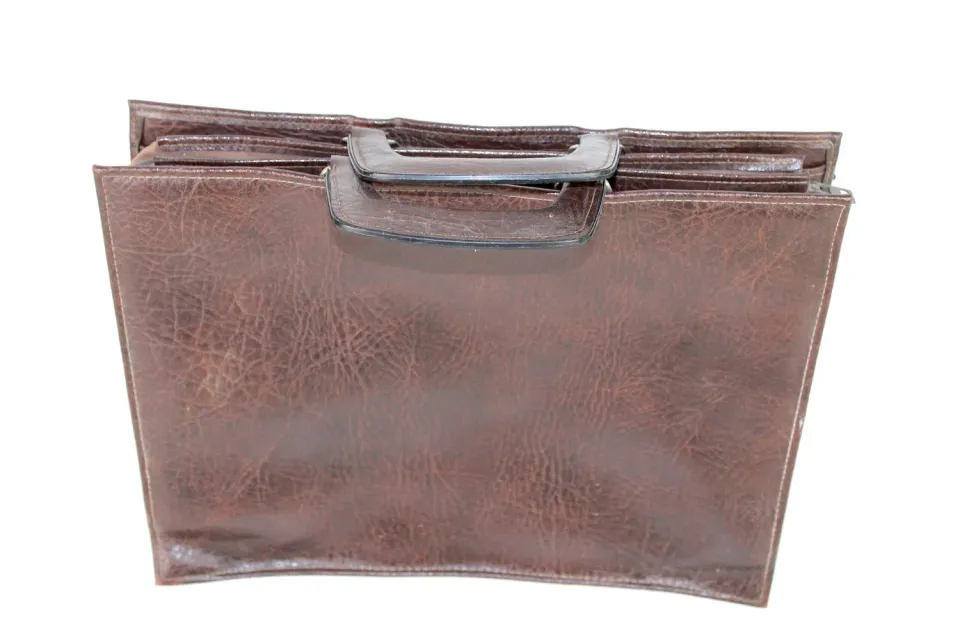 Mon Ami(e) Vintage Aktentasche aus Leder braun mit Innentaschen