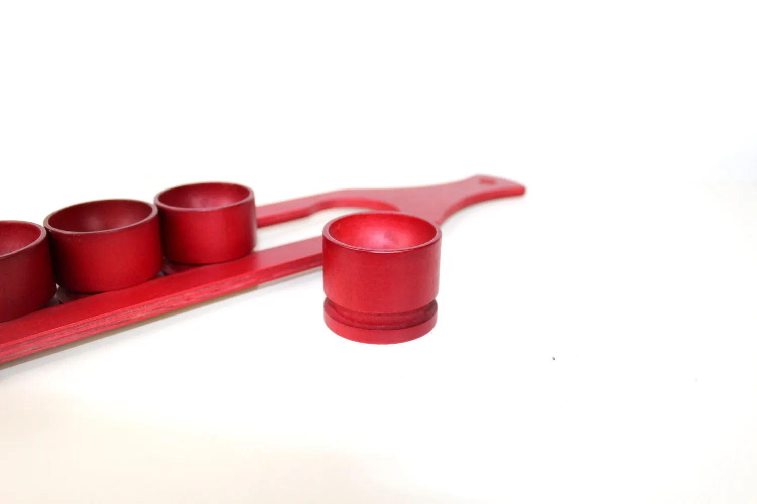 Mon Ami(e) Vintage 4 Eierbecher mit Halterung Holz Vintage-Set