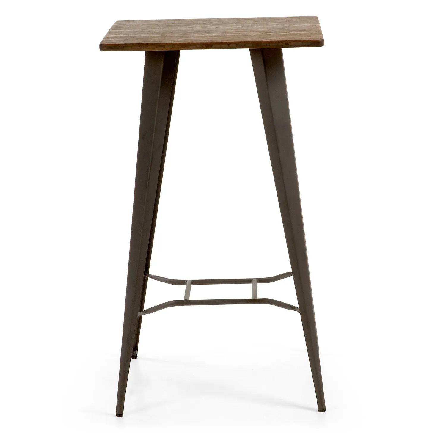 Kave Home Malira Esstisch 60x60 cm Holz Stahl grafit