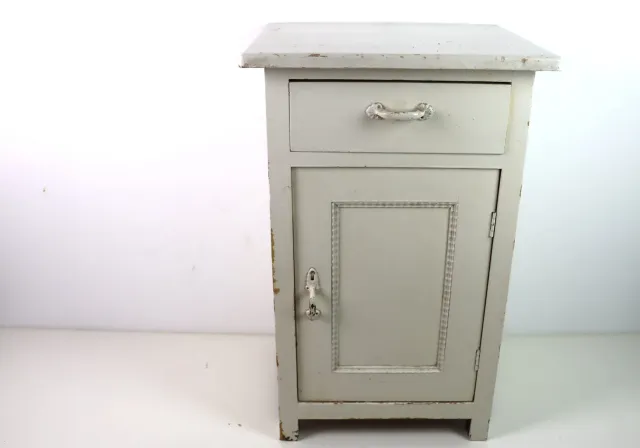 Mon Ami(e) Vintage Schränkchen Weichholz weiß 1 Tür 1 Schublade