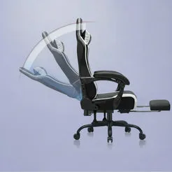 In And OutdoorMatch Gamingstuhl Ergonomisch mit Fußstütze