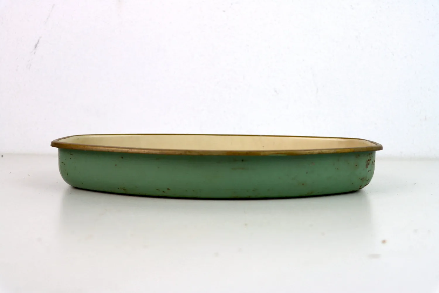 Mon Ami(e) Vintage Emailleschale Mid Century Grün 31 cm