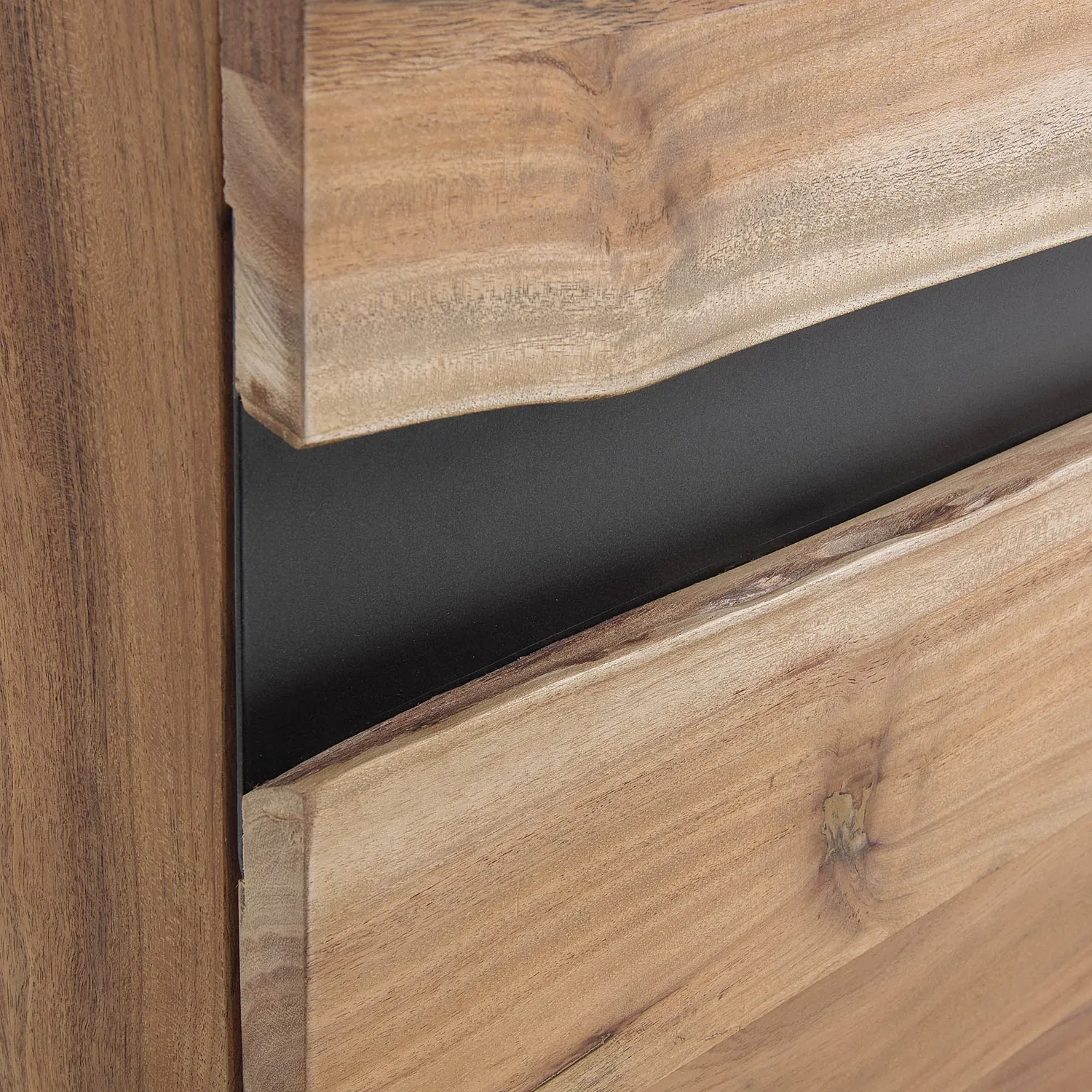 Kave Home Uxia Sideboard 148 cm Akazienholz Schwarz