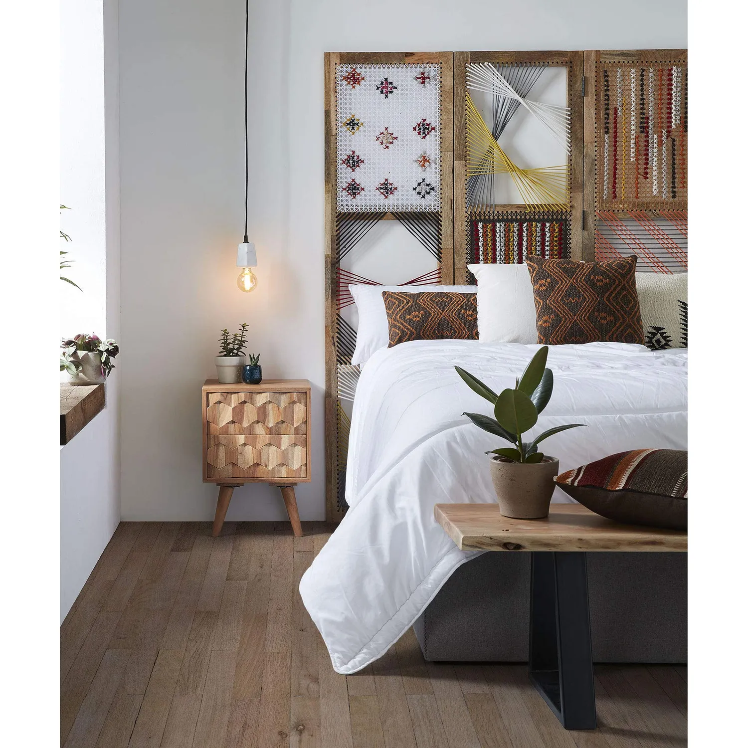 Kave Home Khaleesi Nachttisch Akazie 40x55 Natur