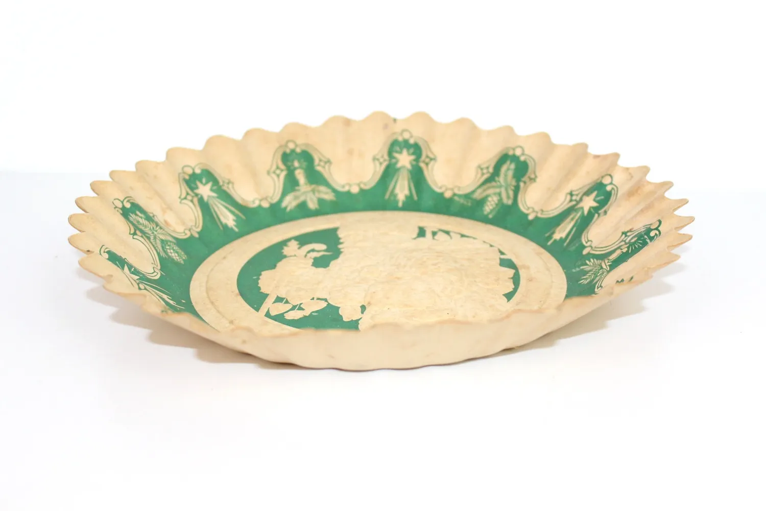 Mon Ami(e) Vintage Weihnachtsteller Pappe Weihnachtsmann