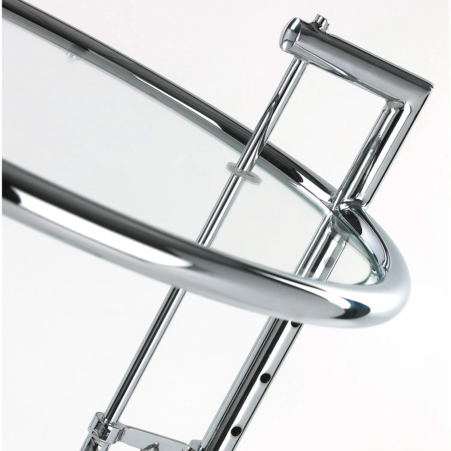 Kave Home Napoli Beistelltisch Ø 51 cm Glas höhenverstellbar