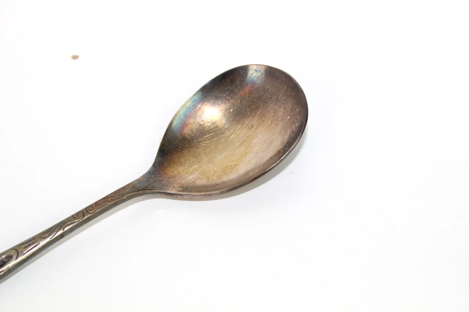 Mon Ami(e) Vintage Sahnelöffel versilbert Rosengriff 13,5 cm