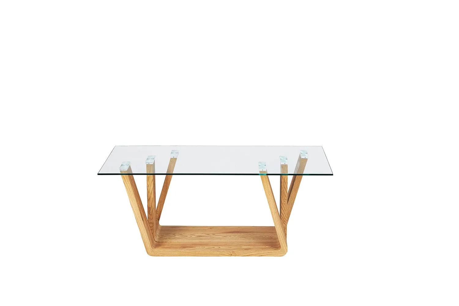 Inter Link Nani Couchtisch Glas Wildeiche 110x60x45 cm