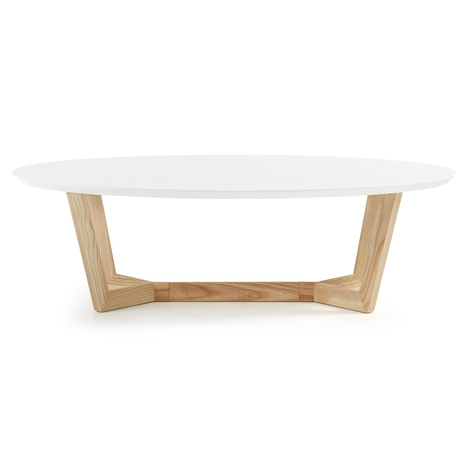 Kave Home Wave Couchtisch weiß 120 cm Esche