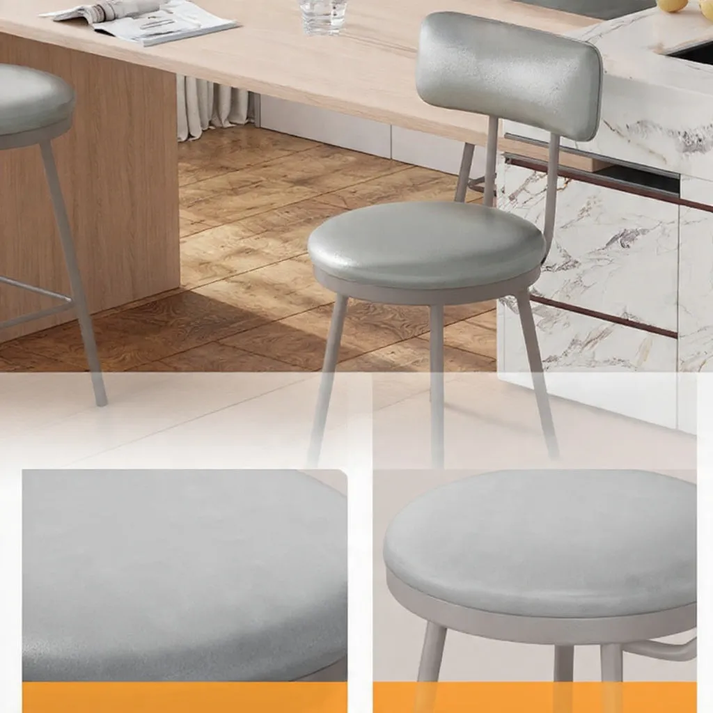 In And OutdoorMatch Barhocker Dunkelgrau Kunstleder 4er Set