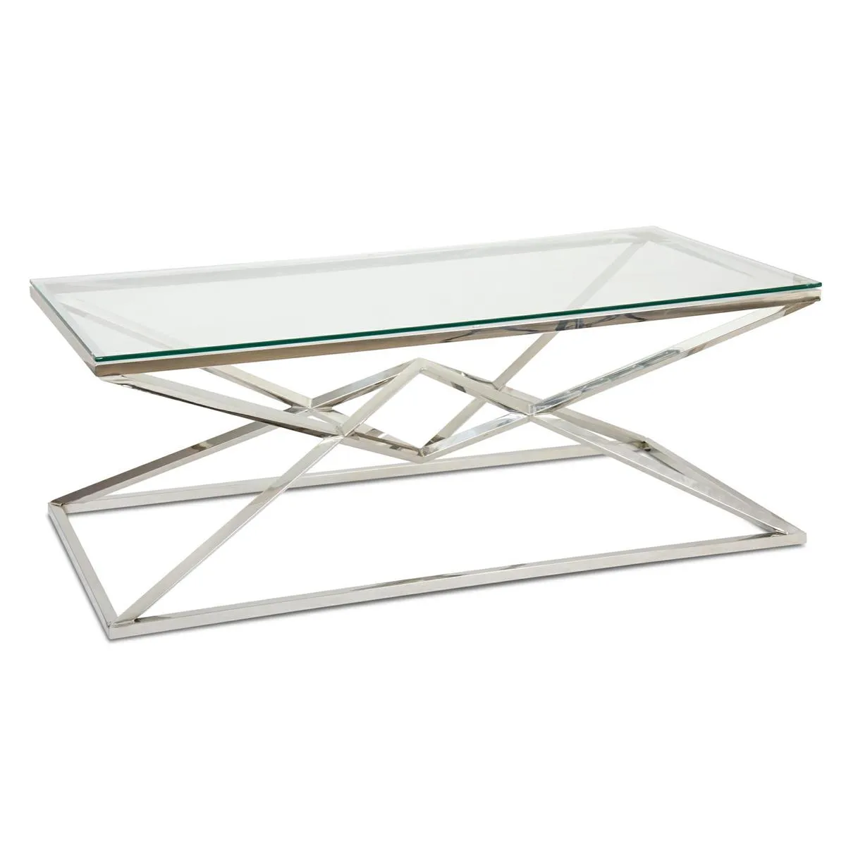 HOWHOMELY Diamanto Beistelltisch Glas