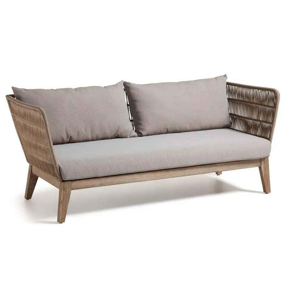 Kave Home Belleny 3-Sitzer Sofa beige Eukalyptus Outdoor