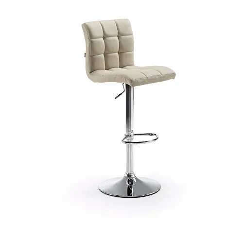 Kave Home Crema Barhocker Kunstleder höhenverstellbar