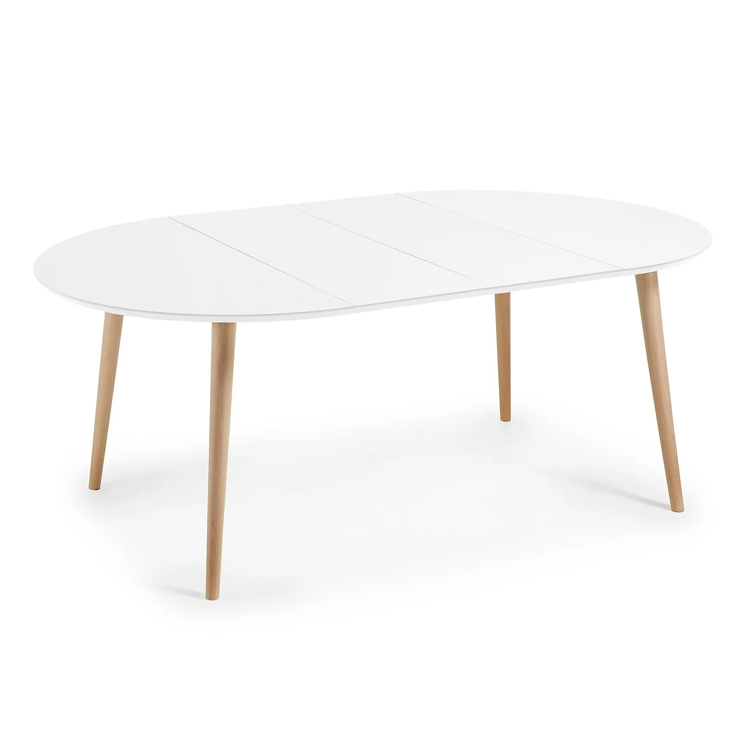 Kave Home Oqui Ausziehtisch weiss 120-200 cm ausziehbar