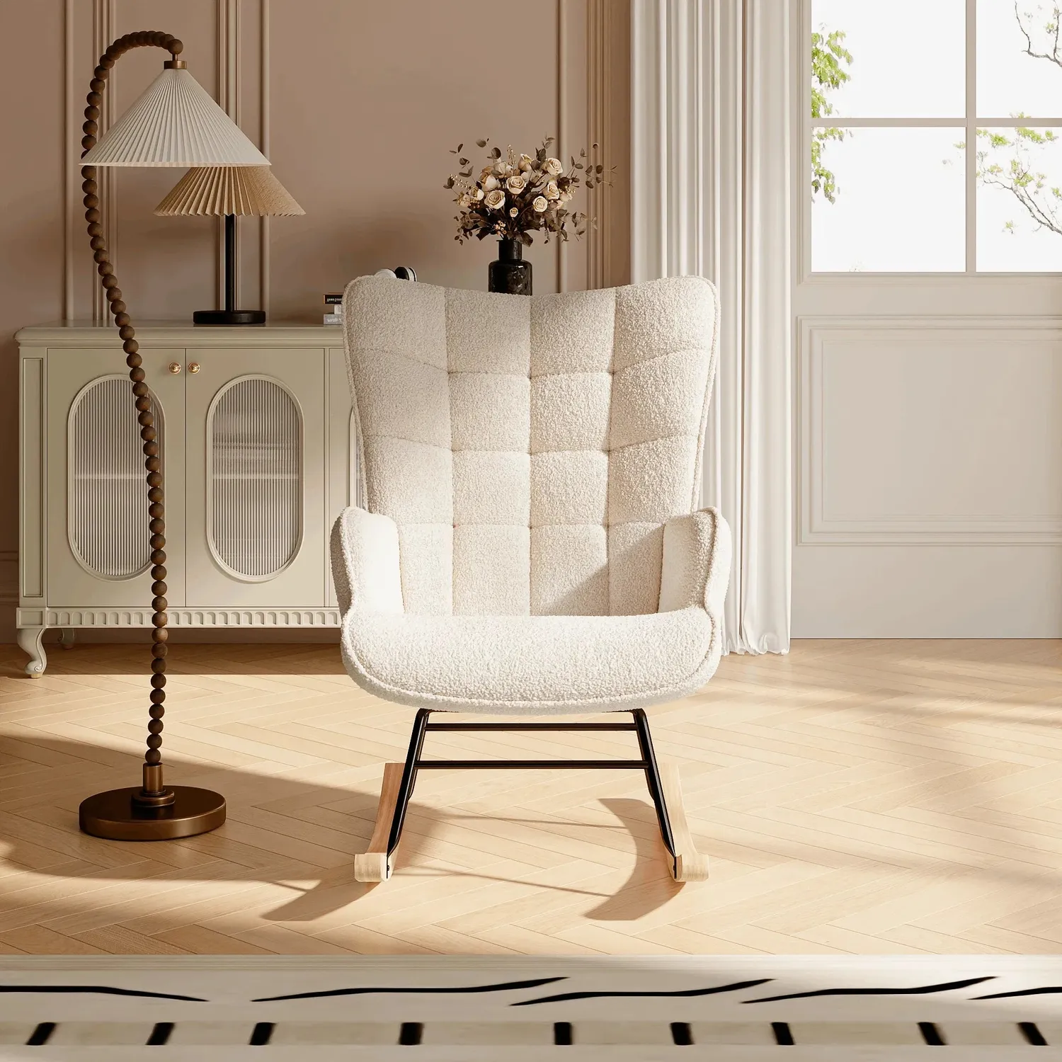 In And OutdoorMatch Relaxsessel 68x75x92cm beige Stoff