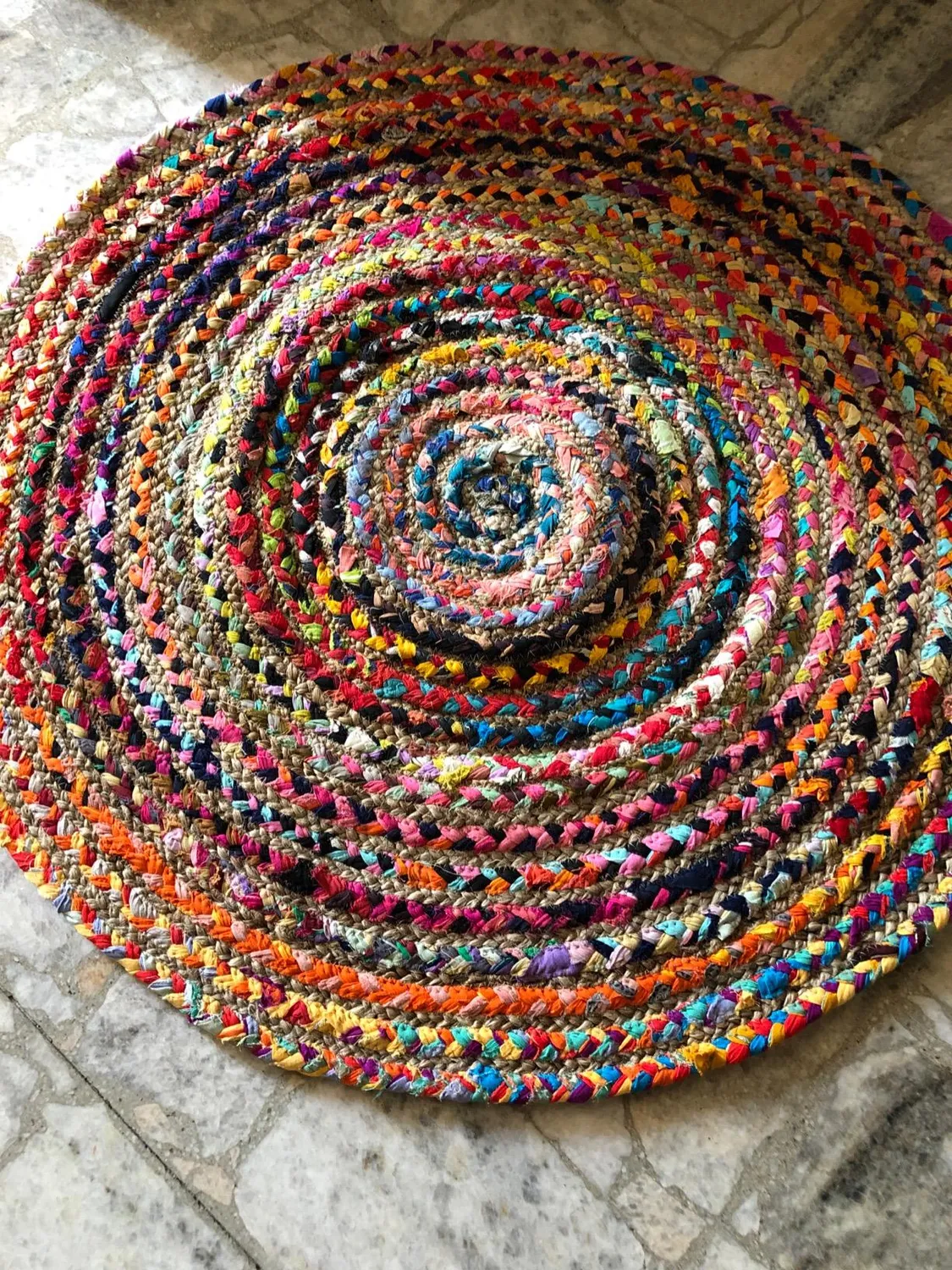 Kave Home Saht Teppich rund 100cm Jute
