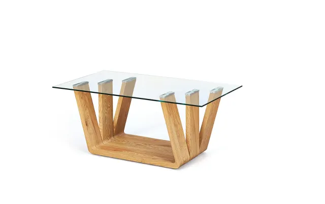 Inter Link Nani Couchtisch Glas Wildeiche 110x60x45 cm