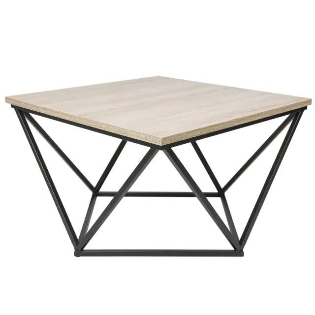 HOWHOMELY Beistelltisch 62x62 cm Dunkle Eiche
