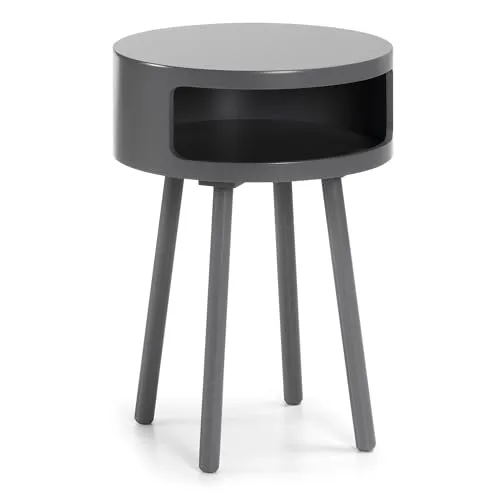Kave Home Kurb Beistelltisch rund mit Ablage