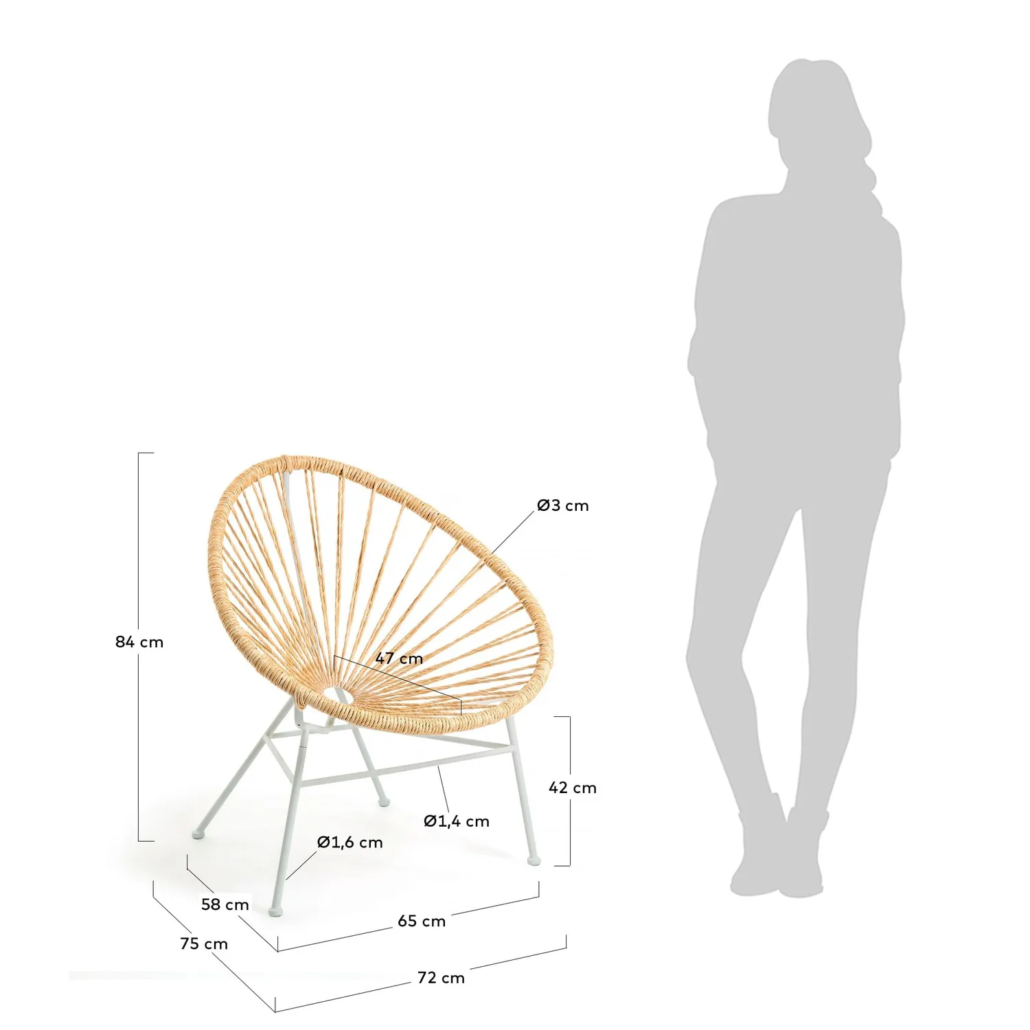 Kave Home Samantha Sessel Stahlgestell